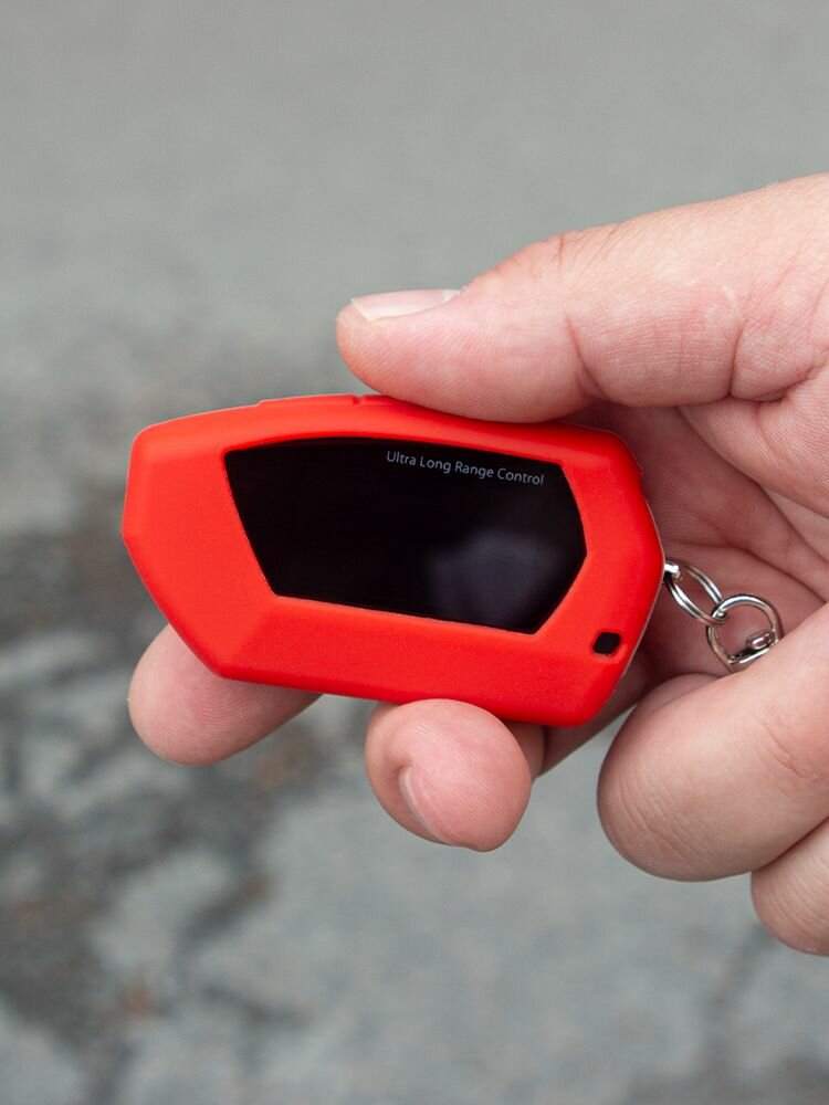 Чехол для брелока Pandora D027, Силиконовый Красный