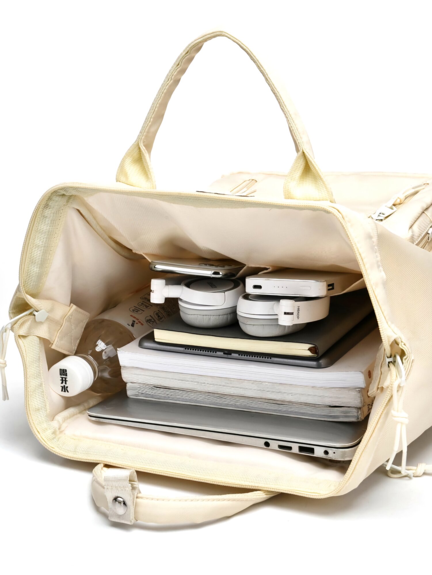 Рюкзак Milooky, для ноутбука, водонепроницаемый, полиэстер, бежевый — фото 1