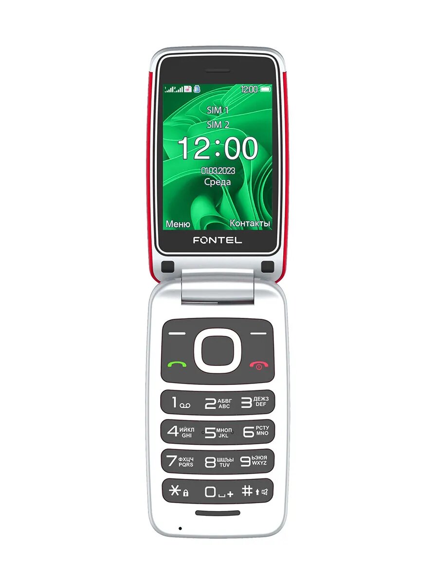 Смартфон Fontel FL280, 2 nano-SIM, красный