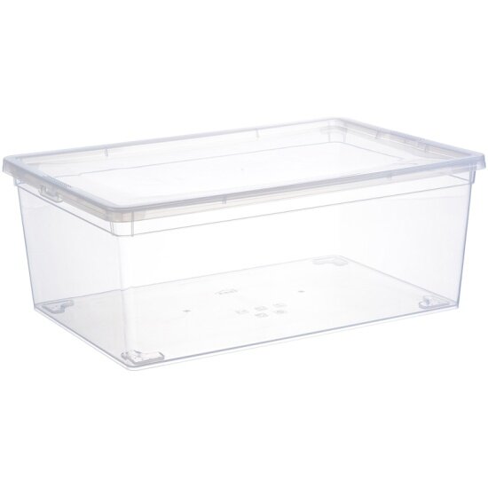 Ящик Idea для хранения  10 л с крышкой 37x25x14 см пищевой полипропилен прозрачный