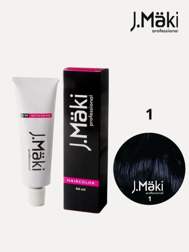 Изображение товара Краска для волос 1.0 Черный; J.MAKI PROFESSIONAL, 60 мл