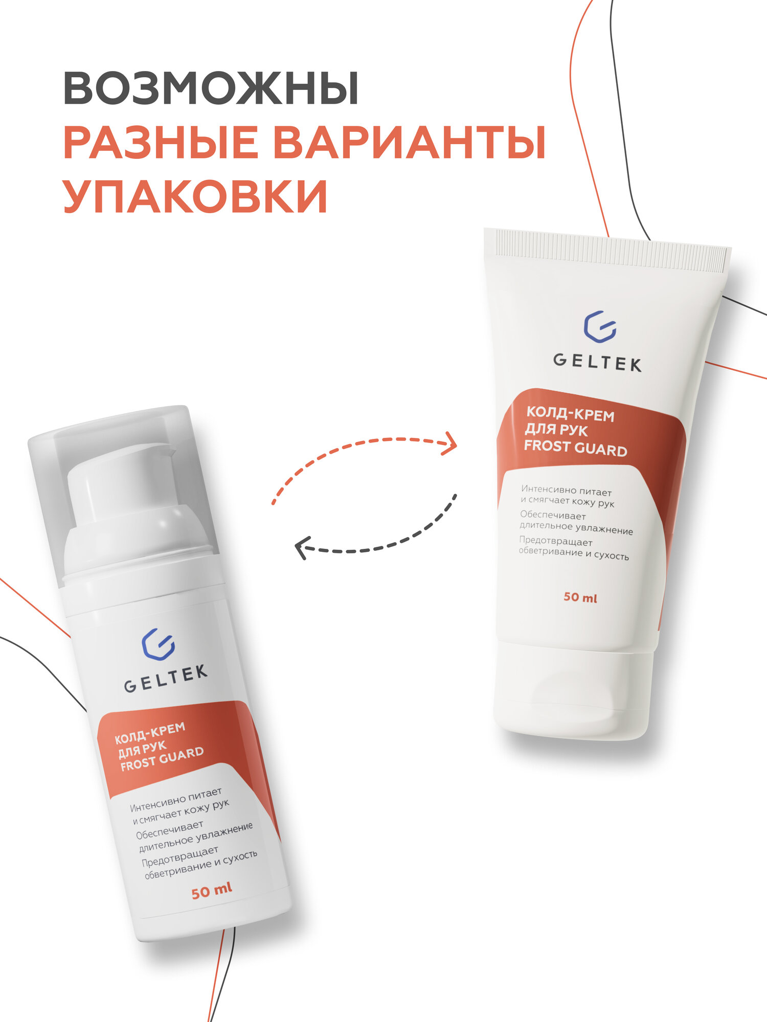 Гельтек Колд крем для рук смягчающий Frost Guard с церамидами, 50 мл — фото 1
