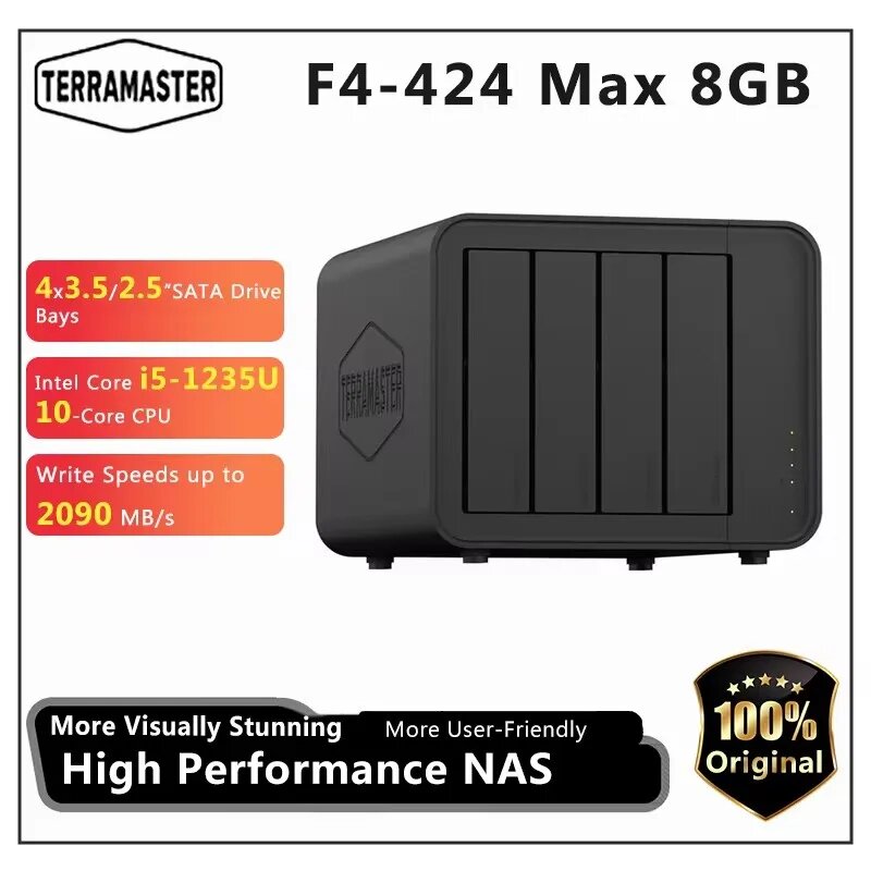 TERRAMASTER F4-424 Max 8ГБ NAS-хранилище EU