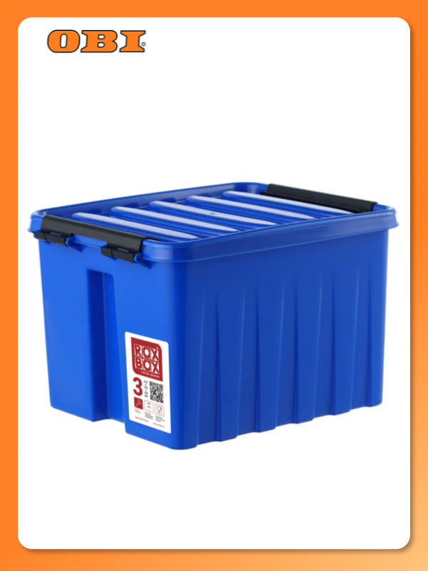 Контейнер для хранения с крышкой ROX-BOX полипропилен синий 140х170х210 мм 35 л