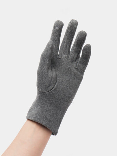 Перчатки  для девочек и женщин, размер one size, серые — фото 1