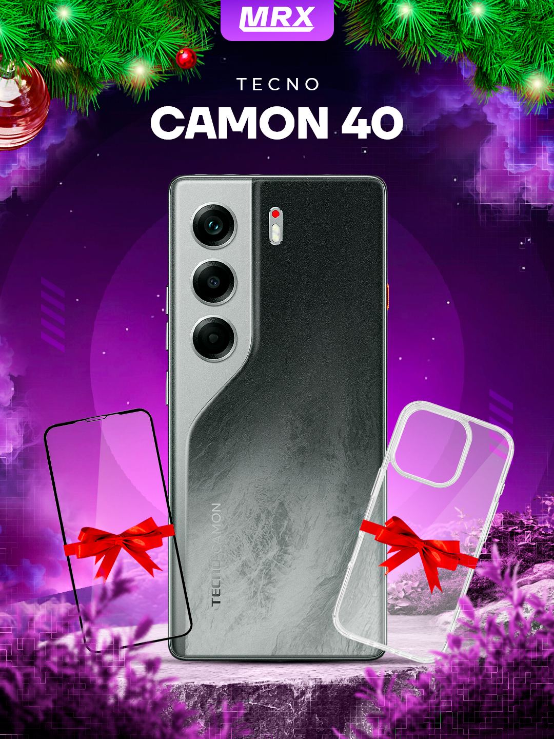 Смартфон Tecno Spark Camon 40 8/128ГБ, экран 6.78", с NFC, Black