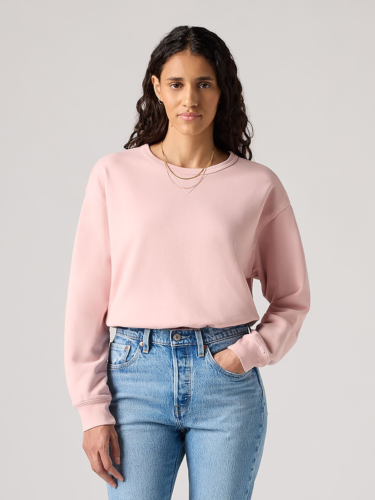 Свитшот Levi's, размер XS, , розовый