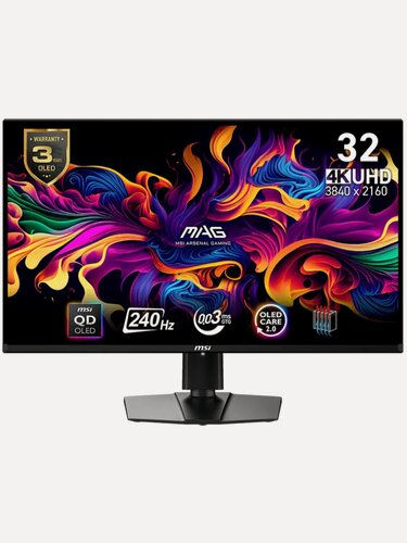 Изображение товара Монитор MSI 31.5" MPG 321URX QD-OLED (9S6-3DD29A-055) чёрный, 3840x2160 (4K), 240 Гц