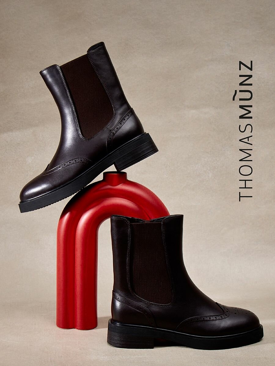 Ботинки челси Thomas Munz, размер 39, коричневый