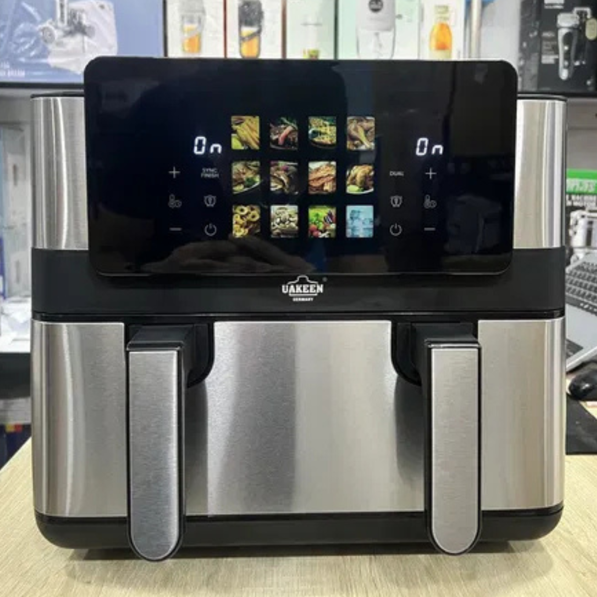 Аэрофритюрница UAKEEN ZL-1714, электронное управление, таймер, цвет серебристый