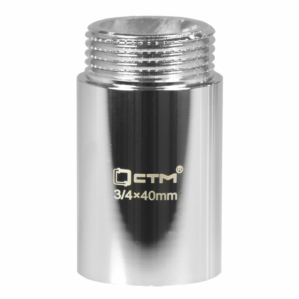 Удлинитель труб 3/4" латунный внутренняя-наружная резьба x 40 мм CTM (2 шт.) — фото 1