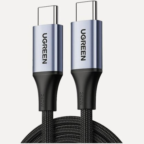 Изображение товара Кабель Ugreen USB-C - USB-C, 240Вт, 2 м, черный (90440)