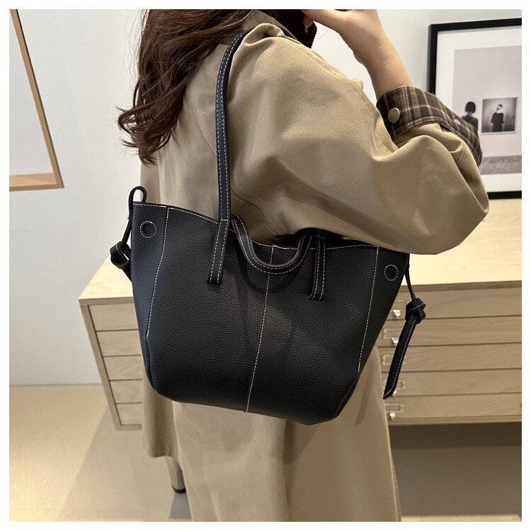 Сумка-рюкзак  Сумка женская, через плечо, тоут, А4, черный — фото 1