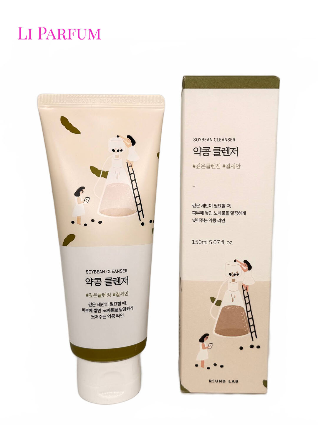 ROUND LAB Soybean Cleanser — пенка для умывания с церамидами, мягкое очищение, для сухой/чувствительной кожи, 150 мл