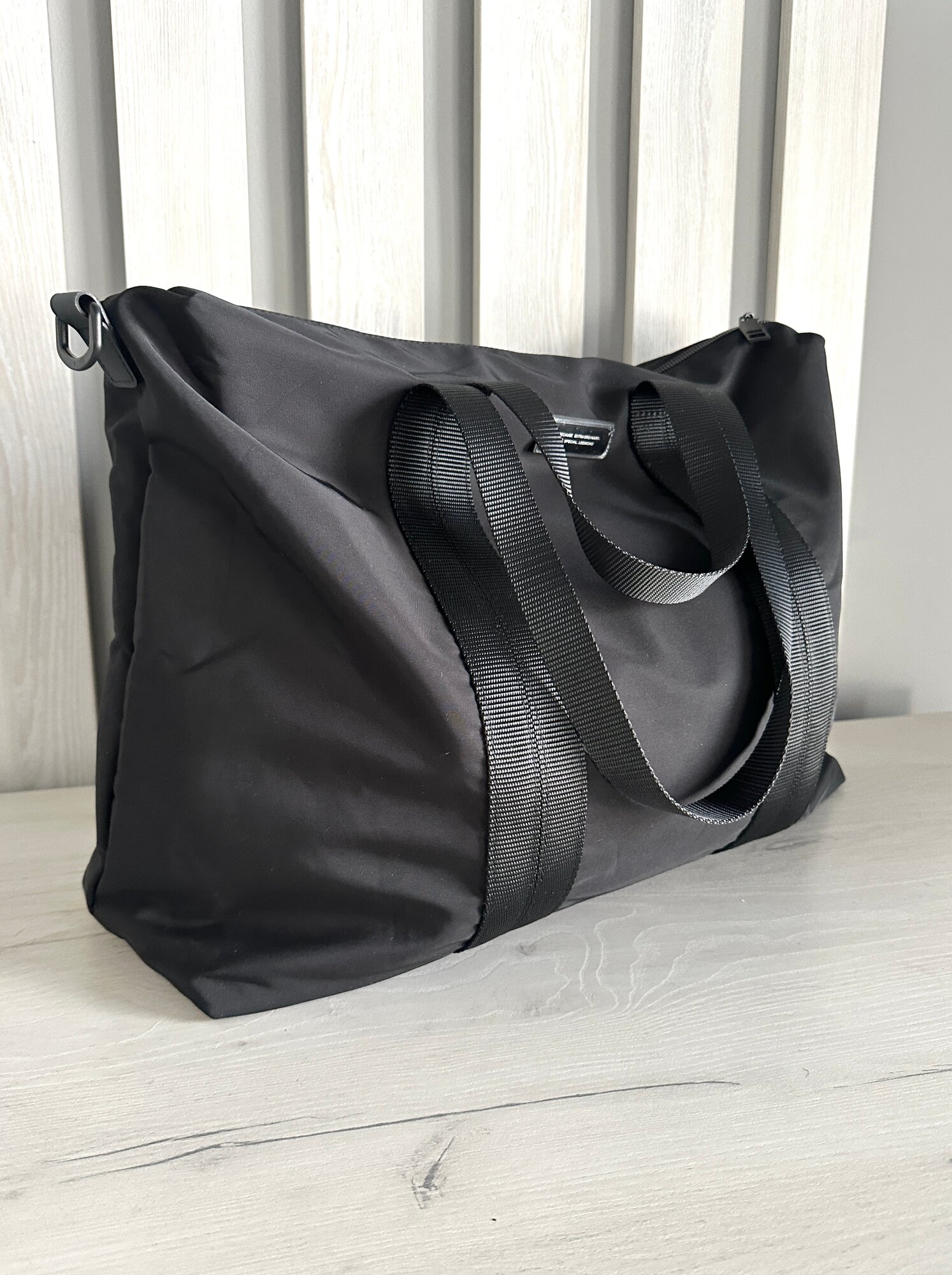 Сумка дорожная INK, 16х55х40 см, ручная кладь, черный — фото 1