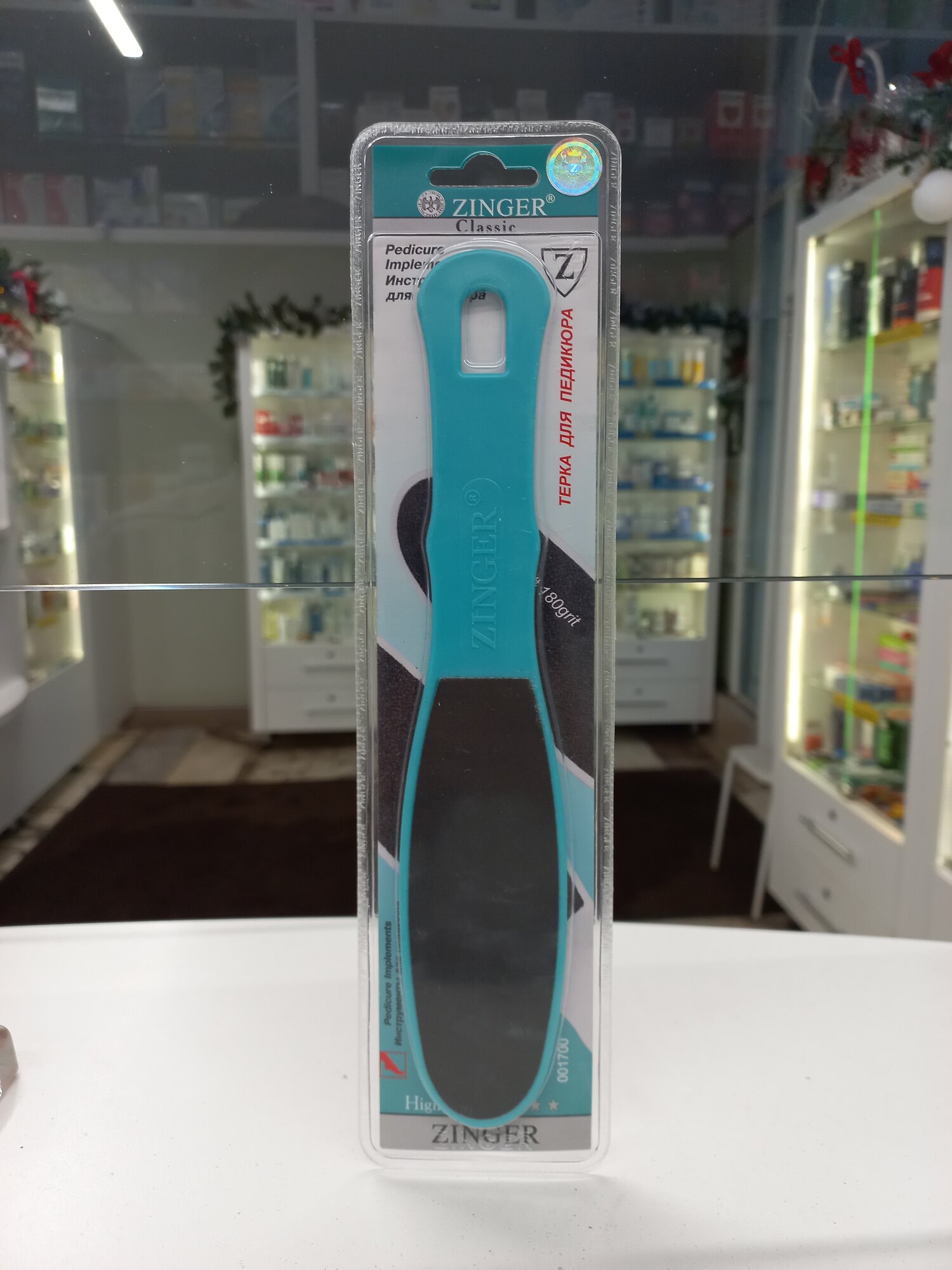 Педикюрная терка, Zinger RA-13 100/180, двусторонняя, для сухой и влажной кожи 1 шт