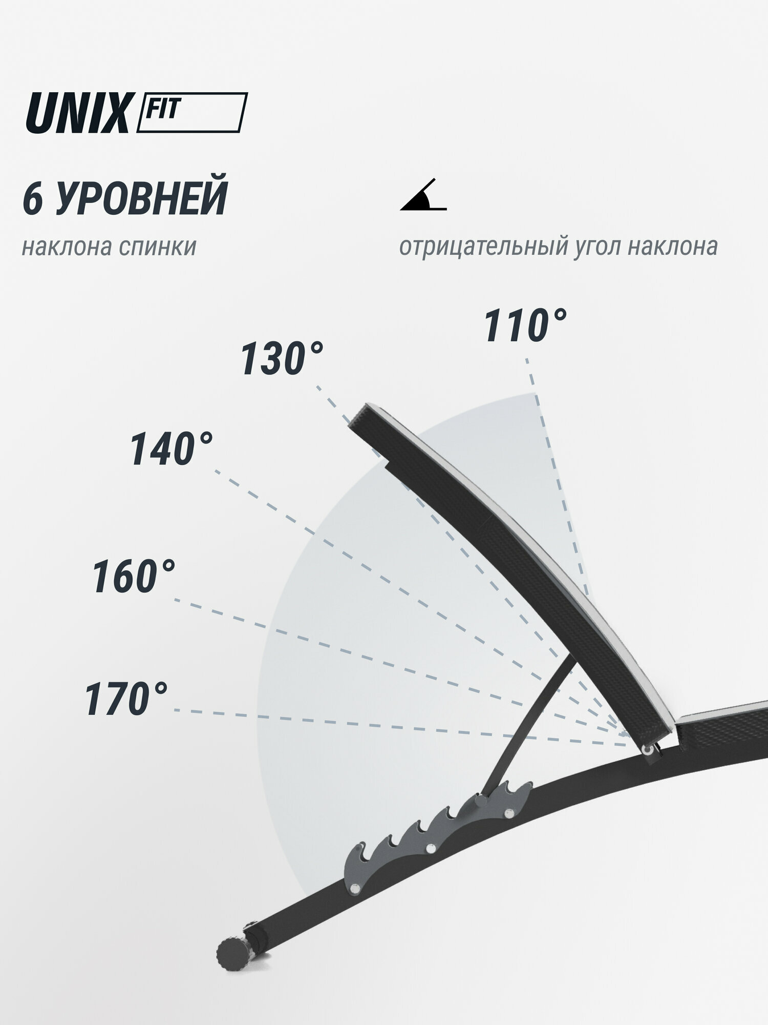 Скамья силовая универсальная UNIX Fit 150 с партой Скотта — фото 1