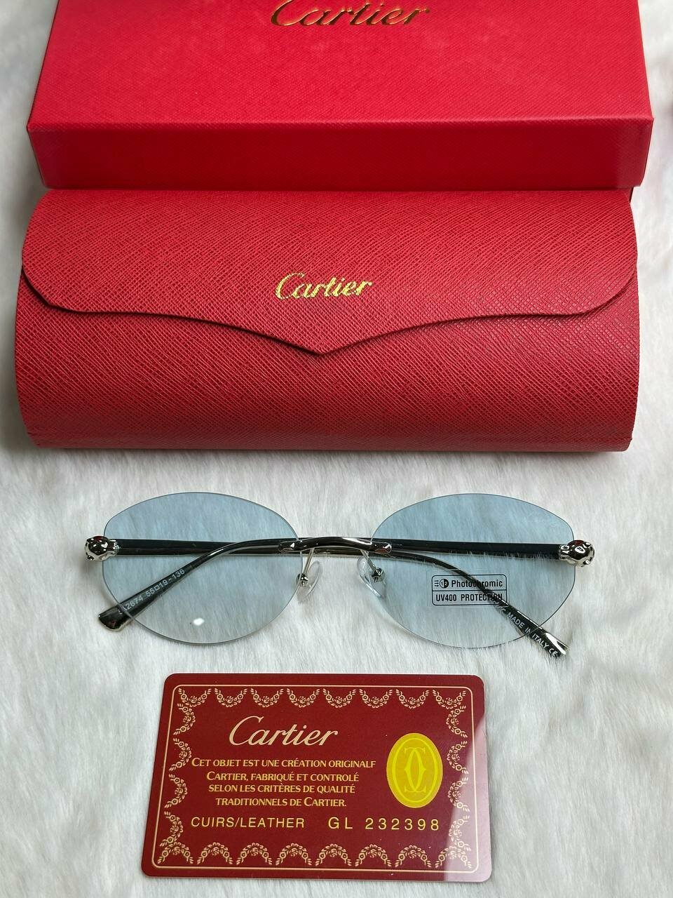 Солнцезащитные очки Cartier, темно-синий — фото 1