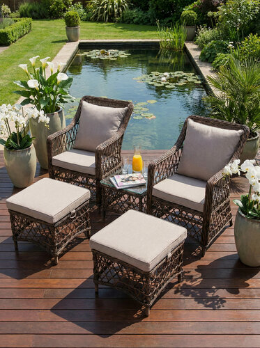 Изображение товара Комплект из искусственного ротанга Пикник Релакс Дуэт (Picnic Relax Duet), кофе