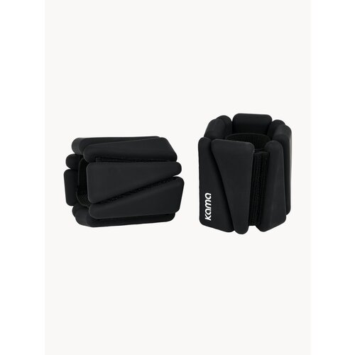 Утяжелители для рук и ног Kama, 1 кг, с липучками, 2 шт, черные