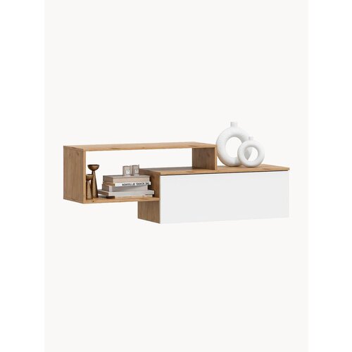 Полка настенная навесная ламия ПЛ 061 1402х474х354 см цвет дуб крафт золотойбелый бриллиант 9304₽