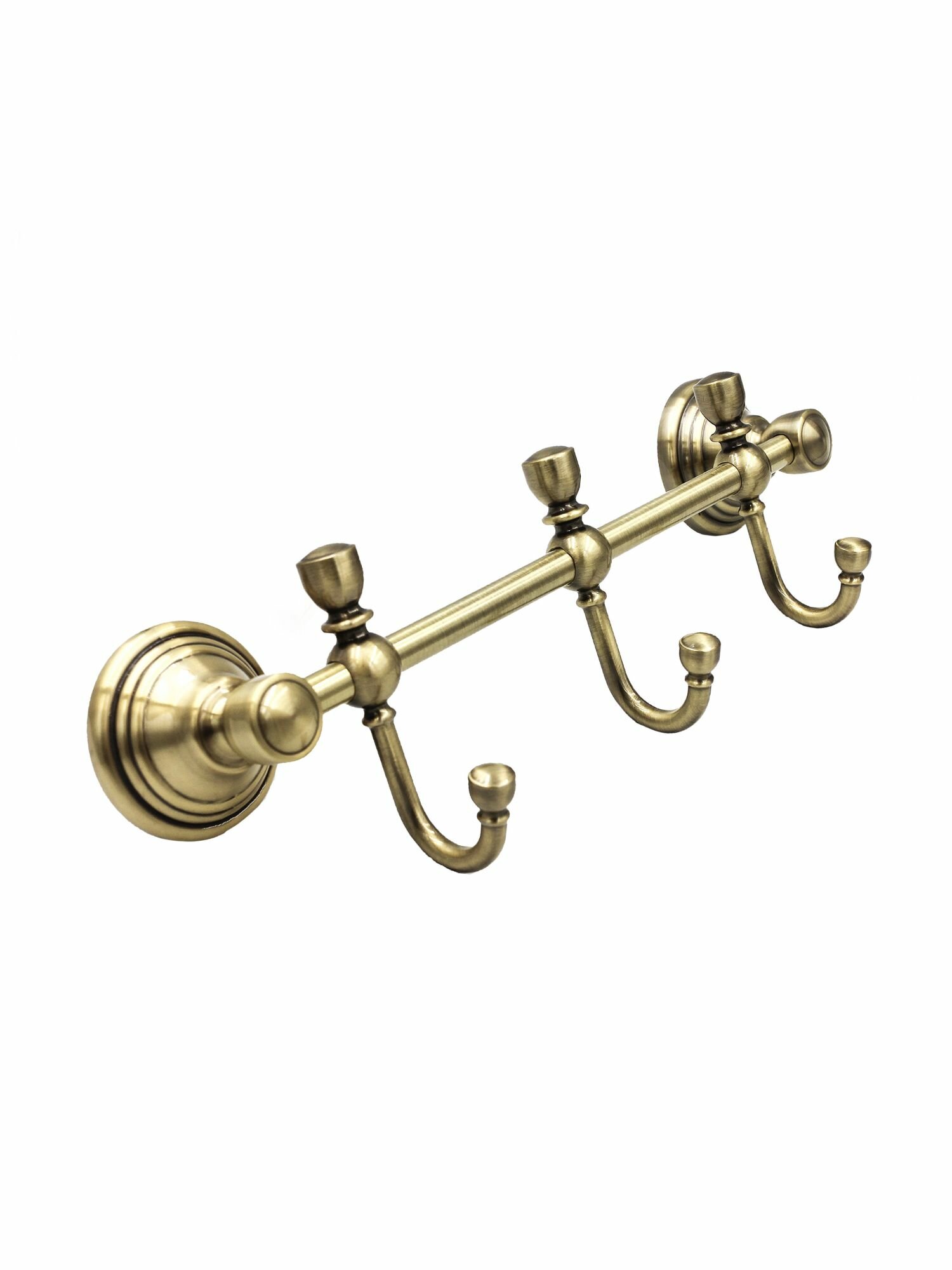 Вешалка Bath Plus Bronx Gold стальная 3 крючка цвет золото
