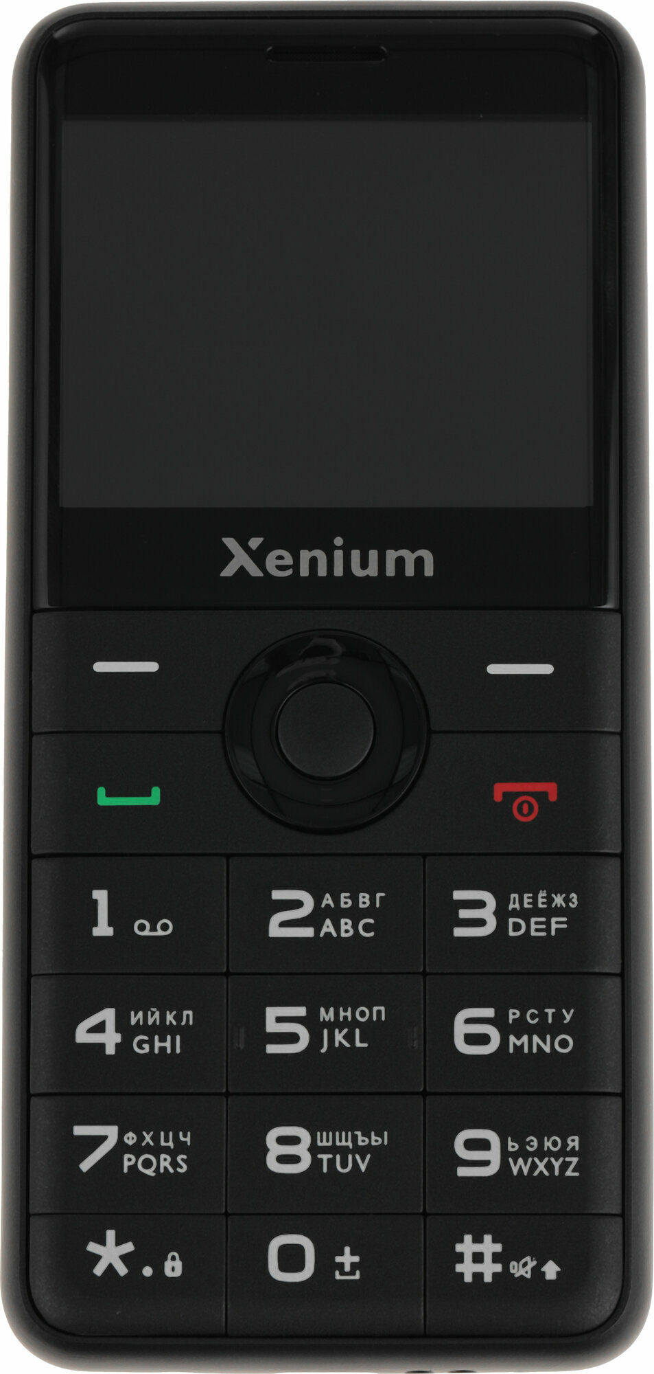 Телефон XENIUM X700, 3G, цветной экран, две SIM-карты, пластиковый корпус, чёрный