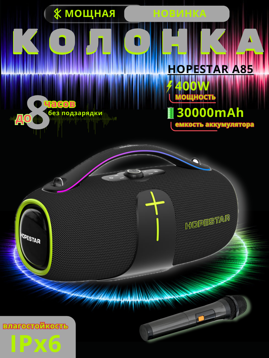 Колонка музыкальная беспроводная bluetooth с микрофоном A85