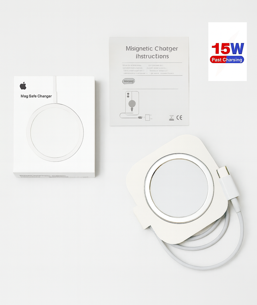 Беспроводная зарядка Introlaser Megasefe, для iPhone, Samsung и Huawei, 15Вт, белая