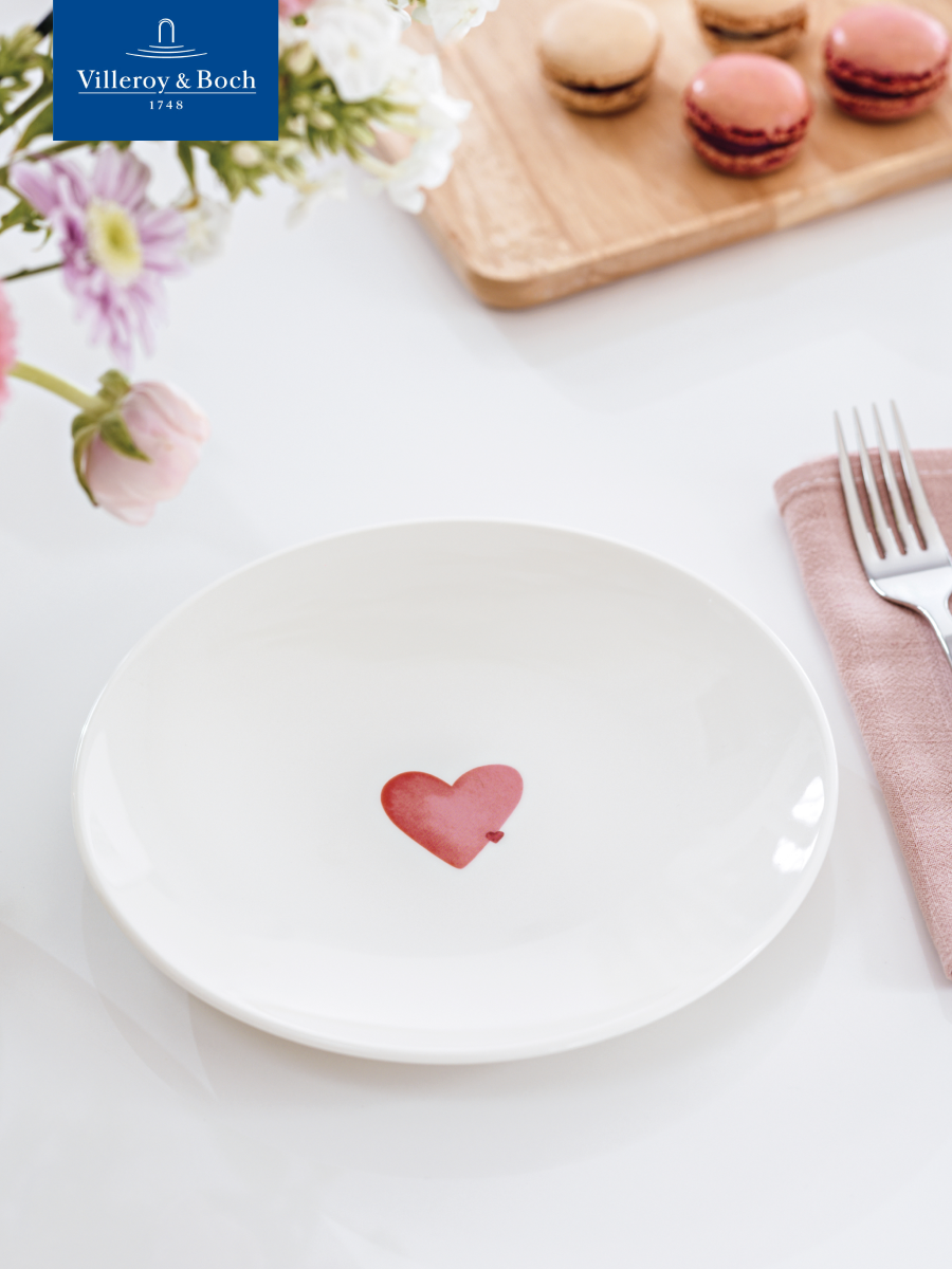 Тарелка 21 см, Sending Love/Посылаю любовь, With Love, Villeroy & Boch, Премиум-Фарфор