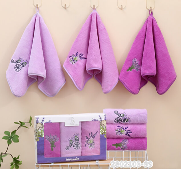 Набор полотенец кухонных 25х50 3 шт микрофибра в упаковке