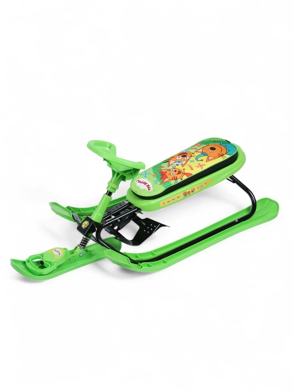 Снегокат  Три Кота  СНК ТК Nika Kids  с системой амортизации  116х53 5х45 см  зеленый