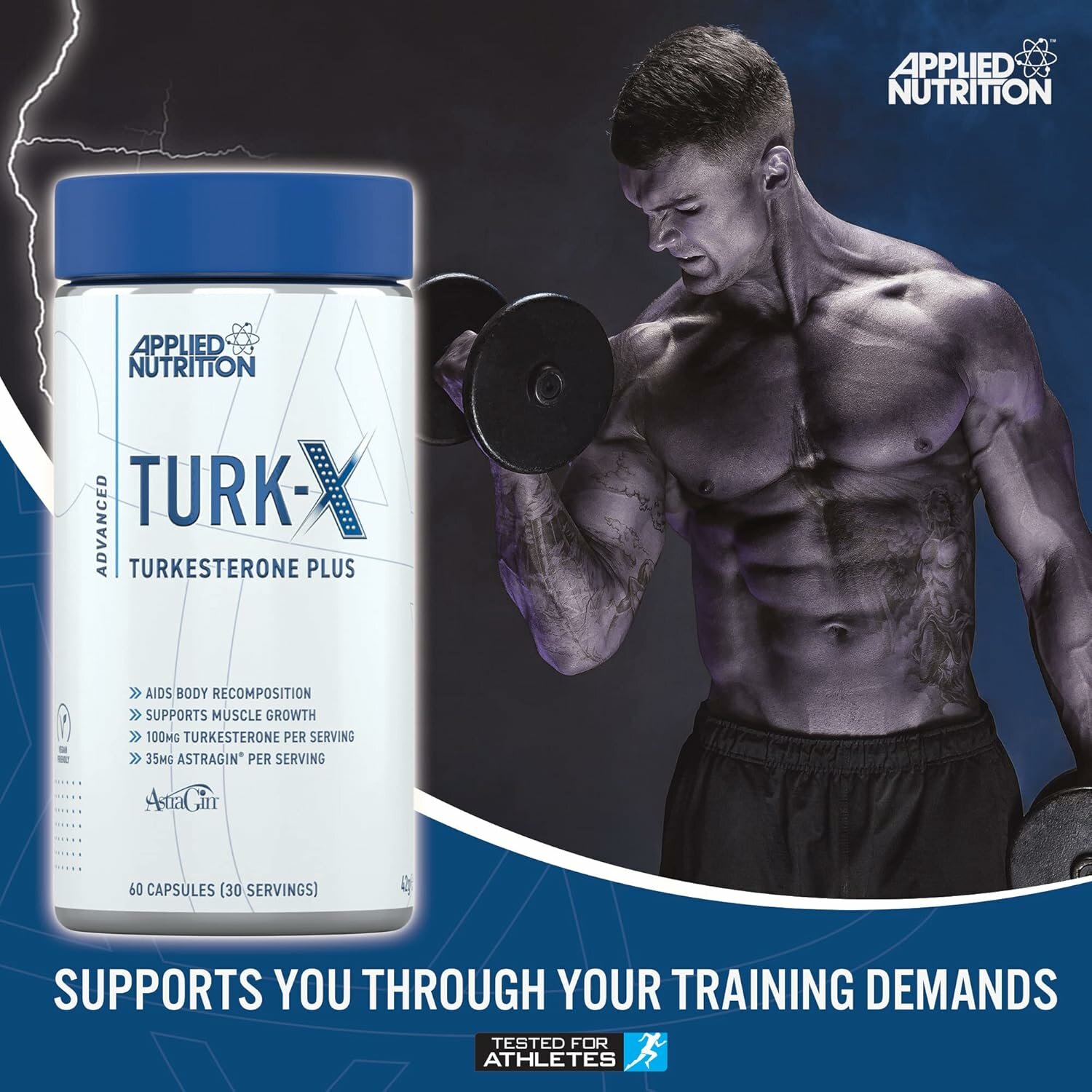 Applied Nutrition Turk-X (Turkesterone Plus) – ваш натуральный путь к мышечной силе и быстрому восстановлению