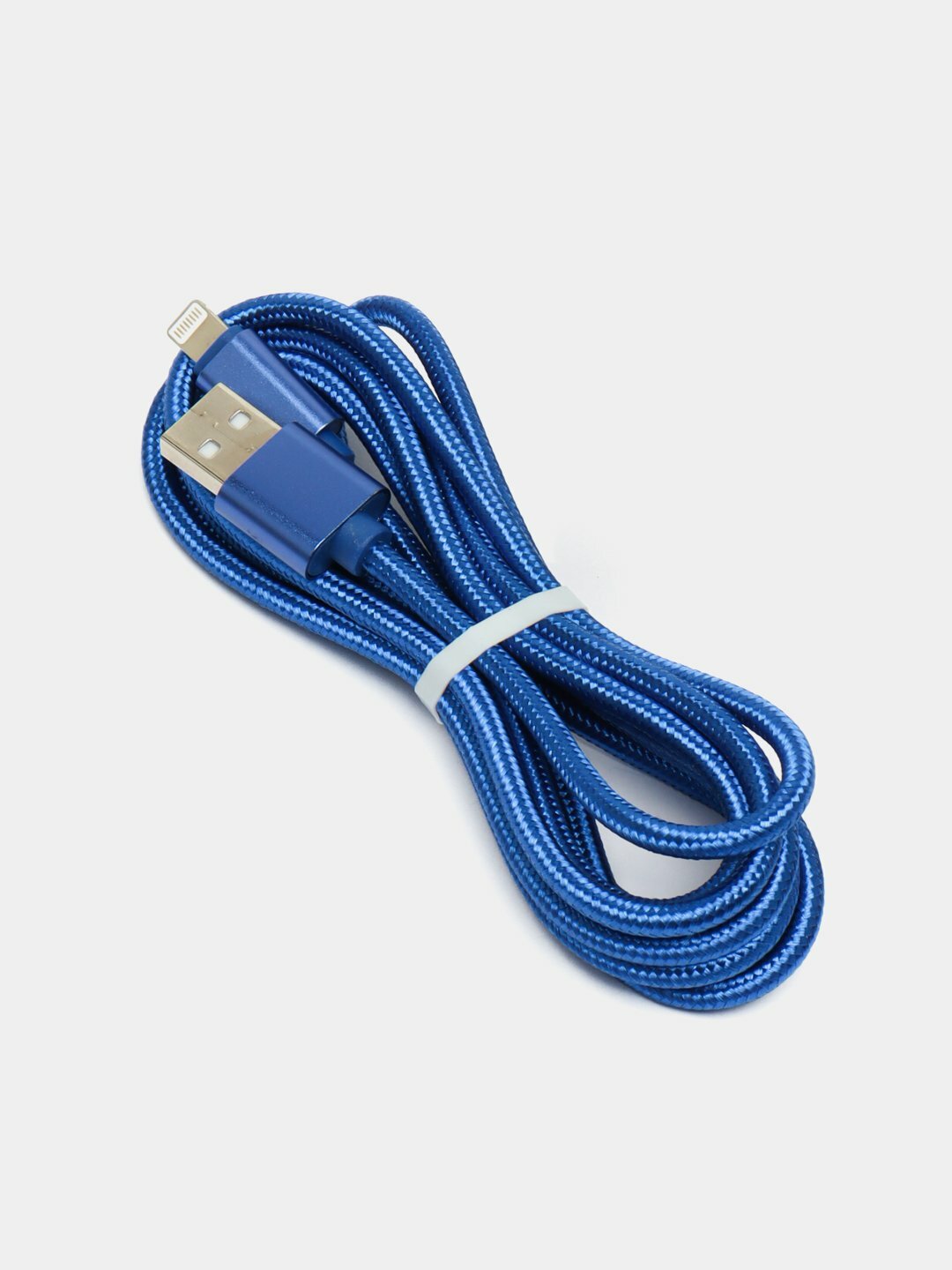 Кабель быстрой зарядки lightning 200 см синего цвета и отличного качества. Для тех, кому надоели белые или чёрные кабели