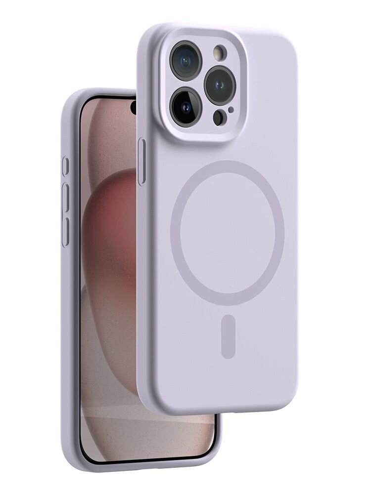 Чехол Vivid Vortex для Apple iPhone 16 Pro (айфон 16 про) совместимый с MagSafe (магсейф), с анимацией, противоударный, фиолетовый