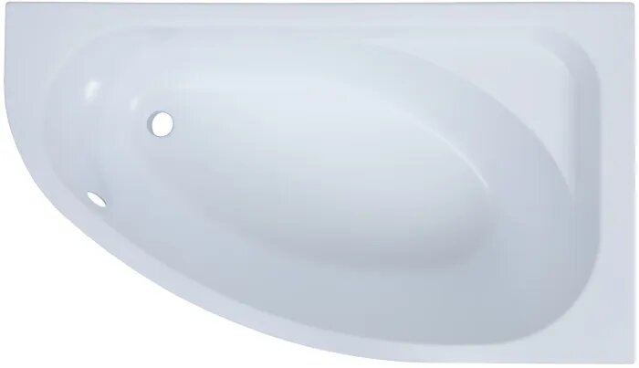 Акриловая ванна Aquanet Mia к/с133 246887 R 140x80 см угловая правая пристенная белая асимметричная с каркасом