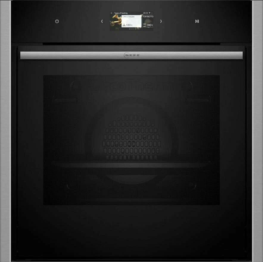 Электрический духовой шкаф с паром Neff B64FT33N0, черный/нержавеющая сталь