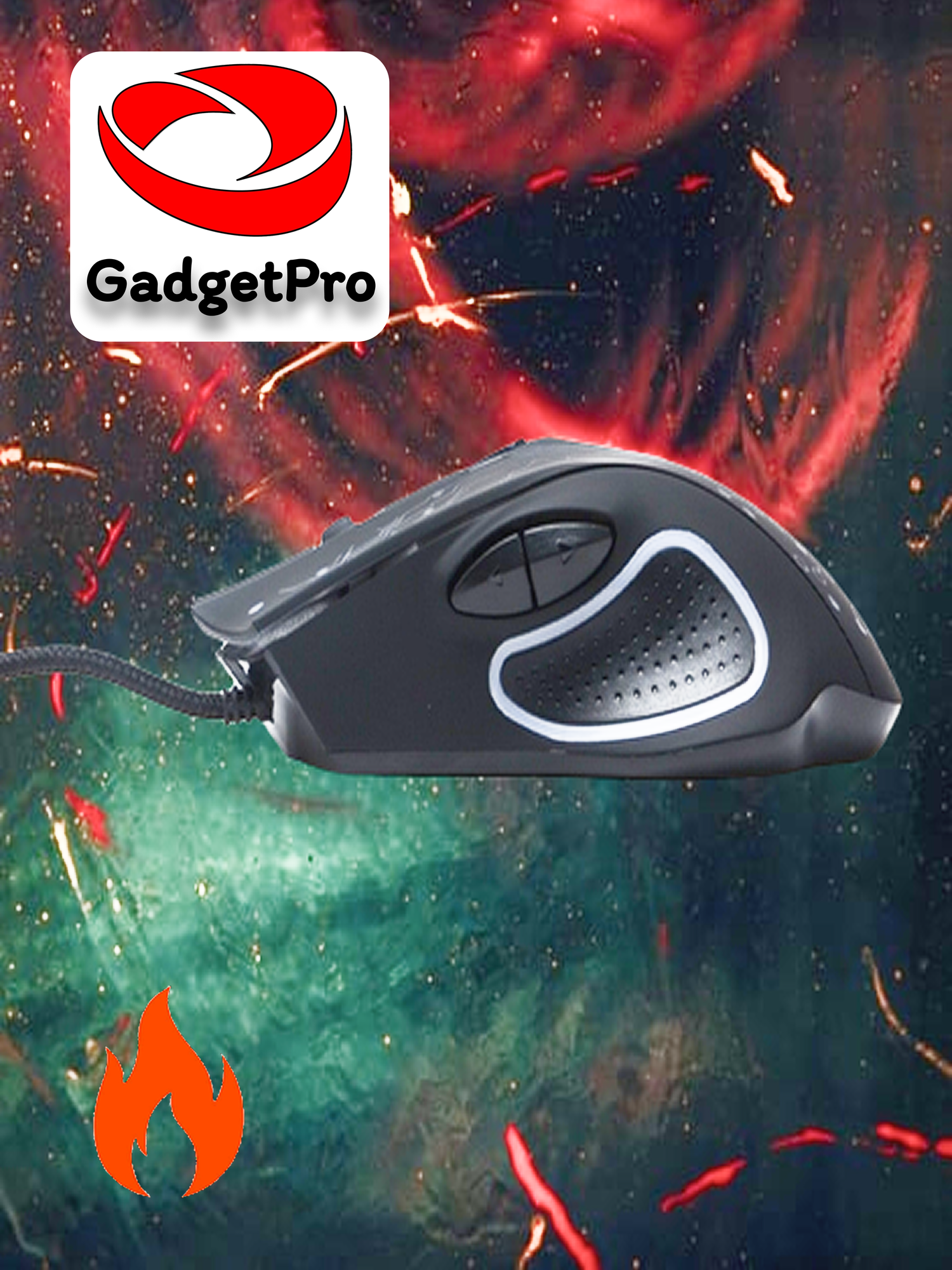 Игровая мышь Fire Cam GM1, с RGB-подсветкой, 6 кнопками, проводная