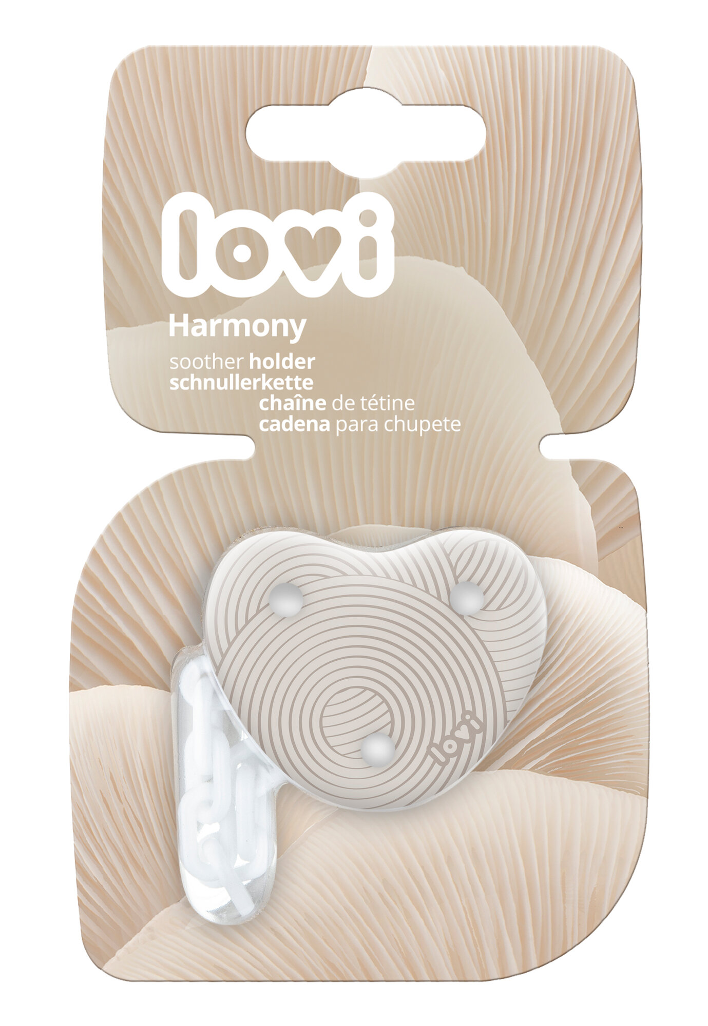 Держатель для пустышки Lovi Harmony, бежевый, пластиковый, 1 шт.