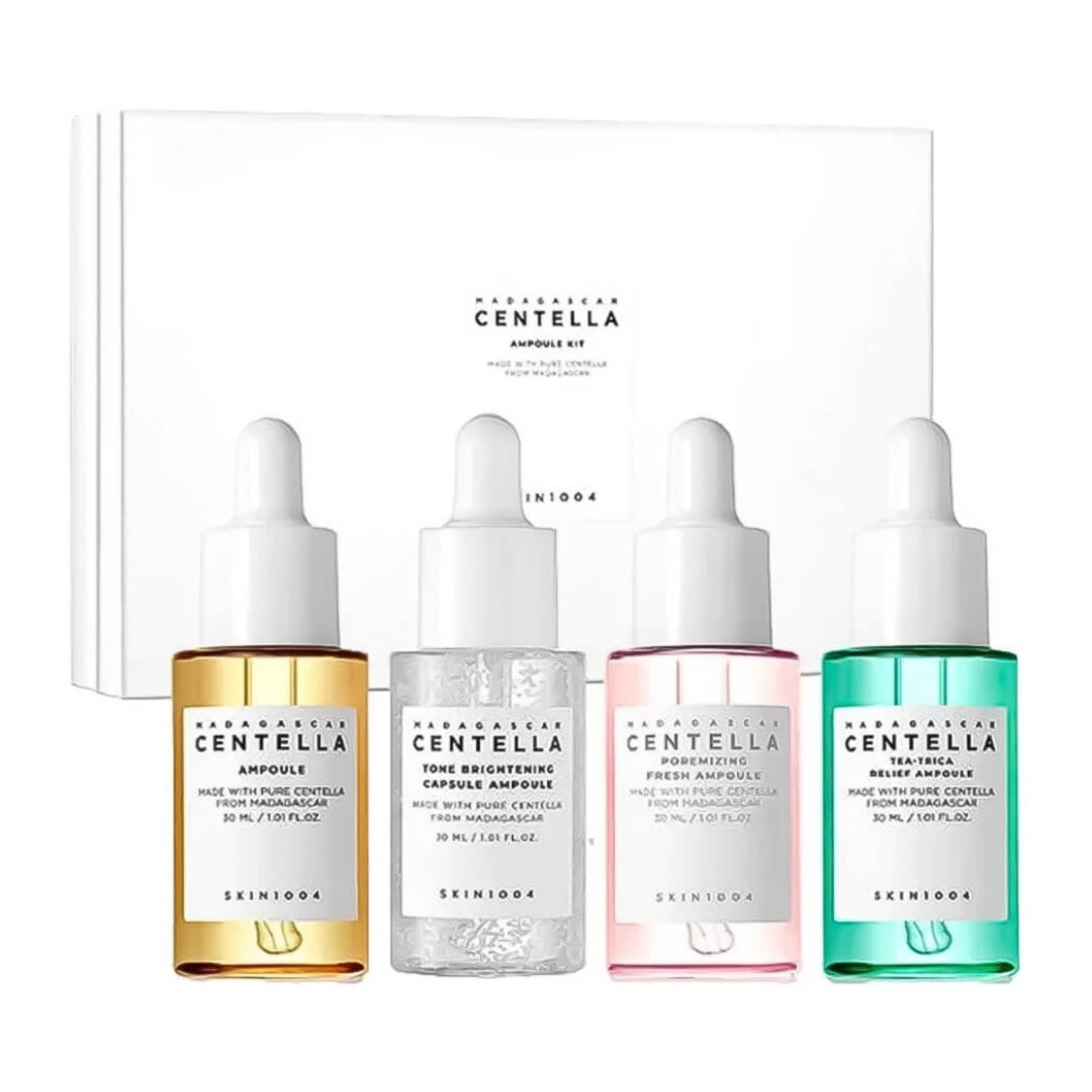 Koреская Набор из 4 сывороток с сентеллой SKIN1004 Madagascar Centella Ampoule Kit