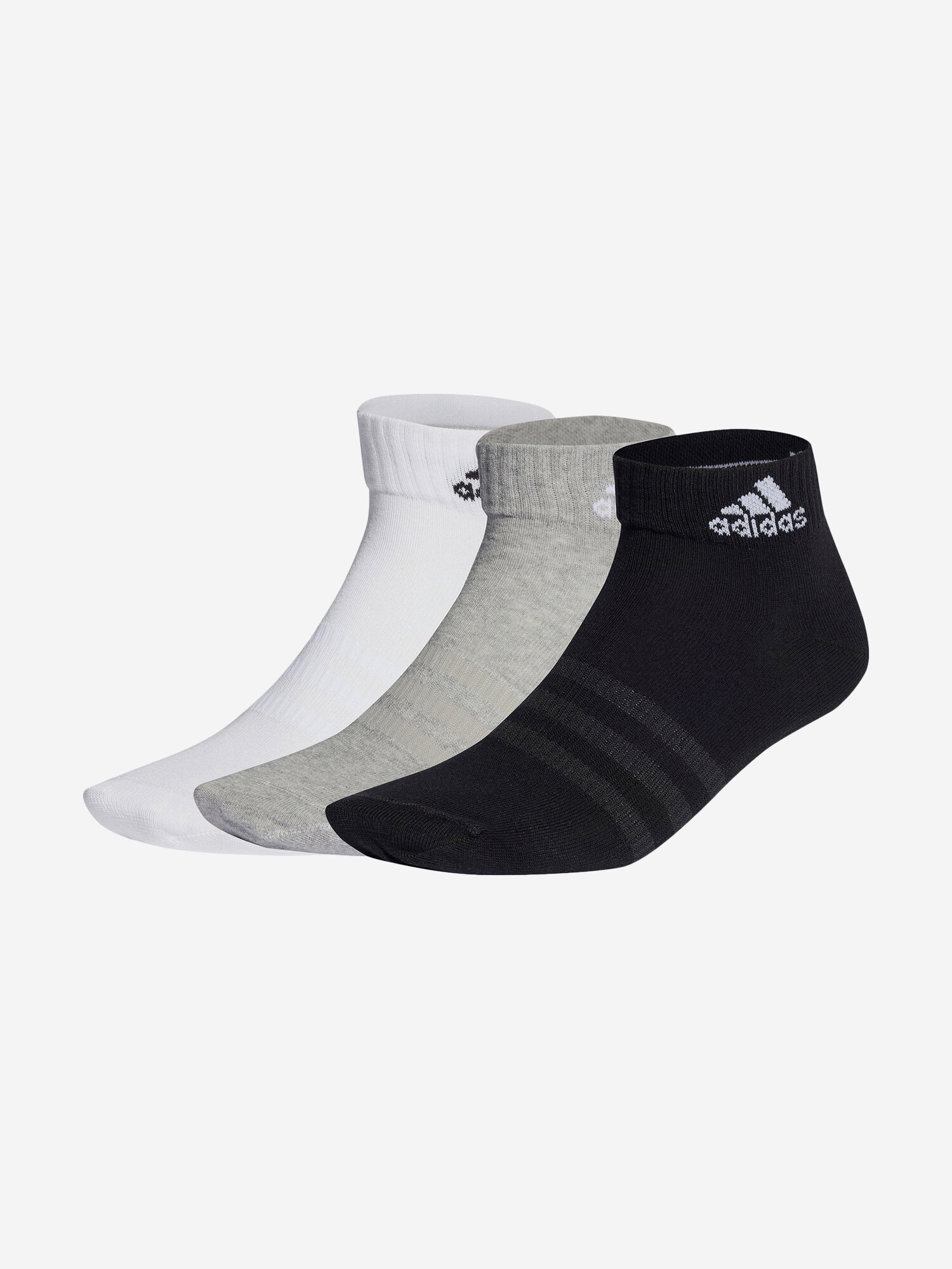Носки adidas, размер S, серый/белый/черный