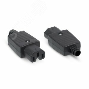 Вилка С13 разборная 10А 250 V цвет черный IEC-320-C13 9646c в упаковке 1 шт