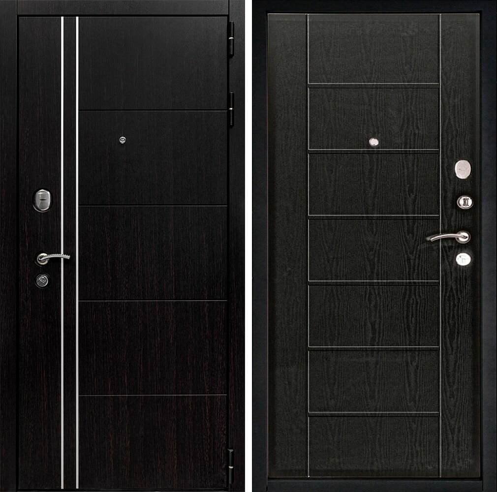 Входная металлическая дверь ТехноЛюкс Венге 960х2050 Правая