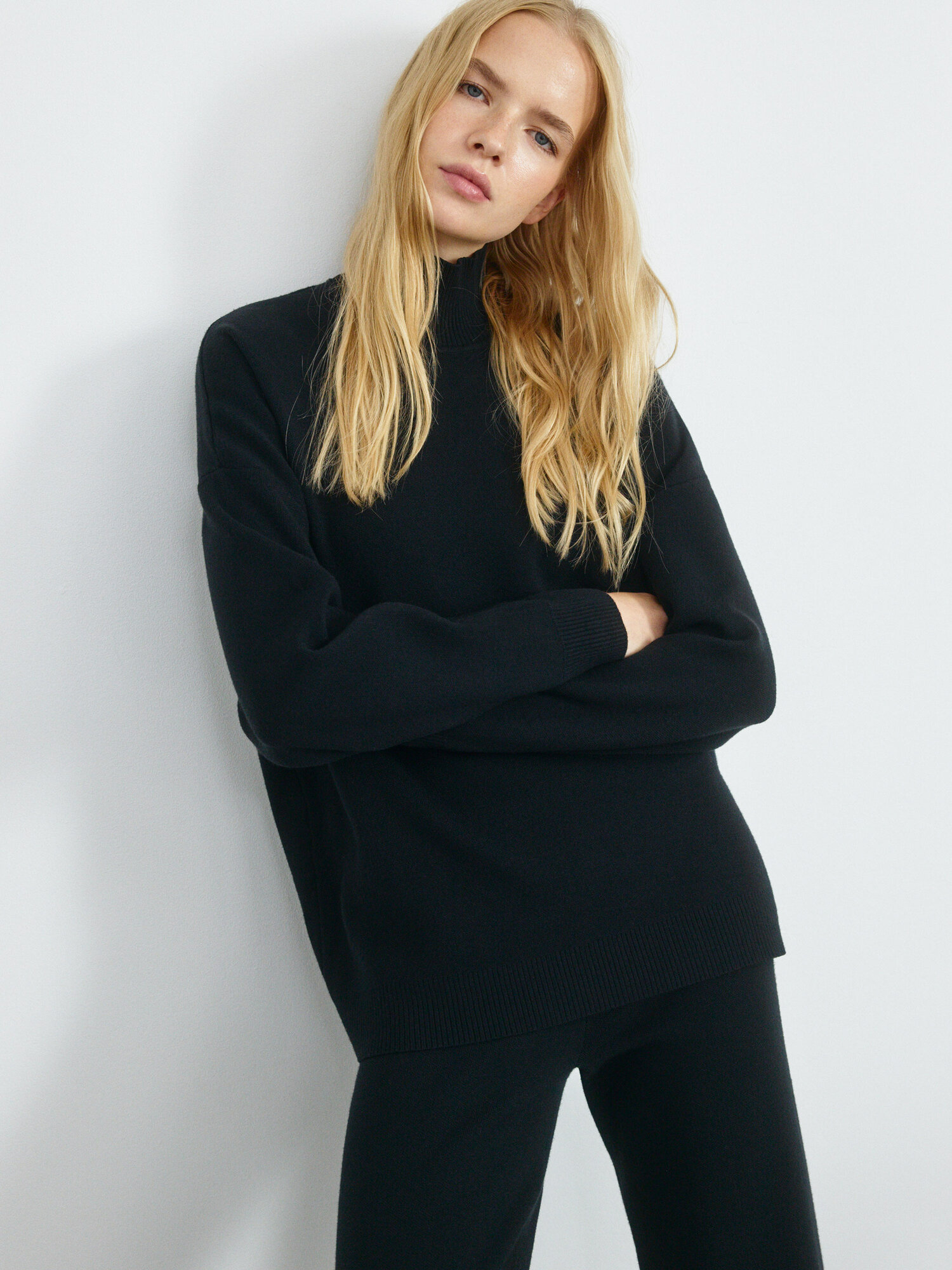 Свитер Sela, размер 50, , черный