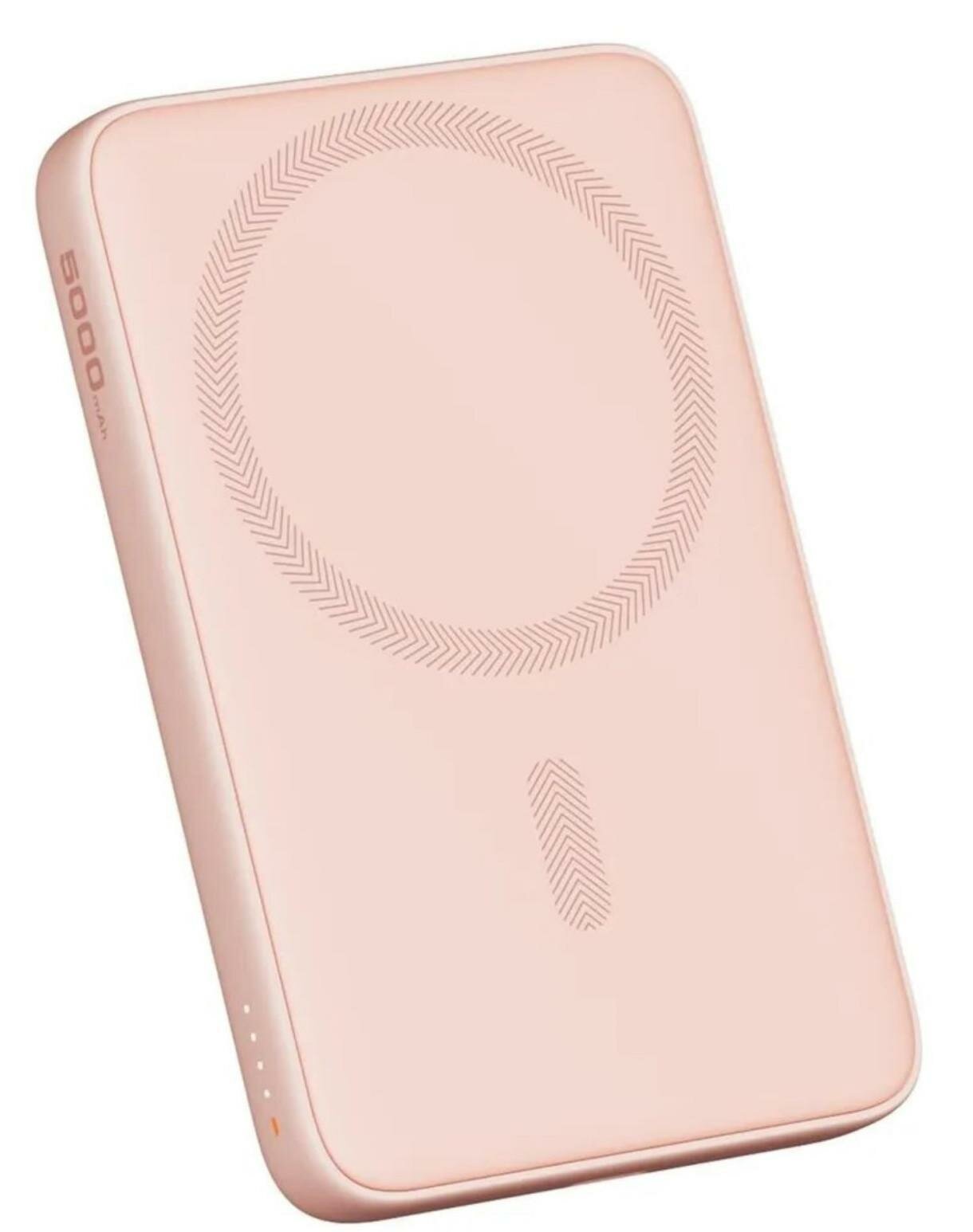 Внешний аккумулятор Aukey MS03 Magnetic 5000 Розовый (RU)