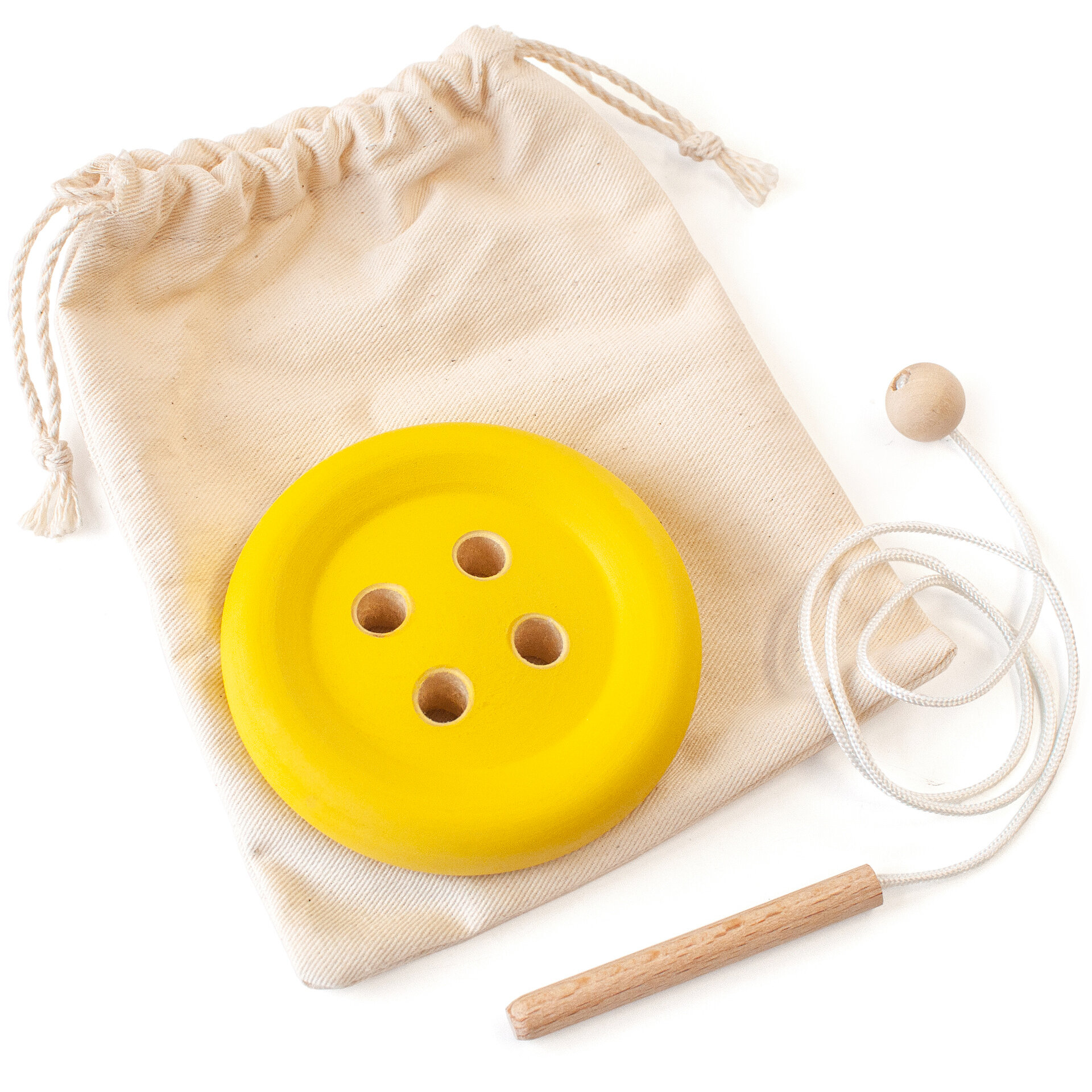 Шнуровка Пуговка Ulanik деревянные развивающие игрушки для детей