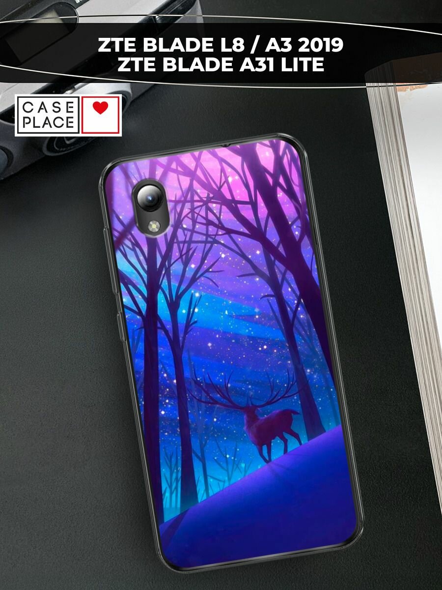 Чехол на ZTE Blade L8/A3 (2019)/A31 lite / ЗТЕ Блэйд L8/A3/A31 Лайт с принтом "Северный олень"