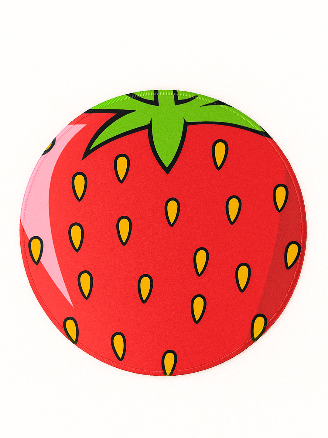 Коврик для мыши "G7", круглый, с принтом фрукт, прошитые края, 25см