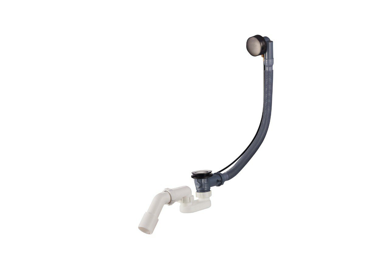 Сифон для ванны полуавтомат Raglo R600.30.09 латунь/пластик, цвет графит