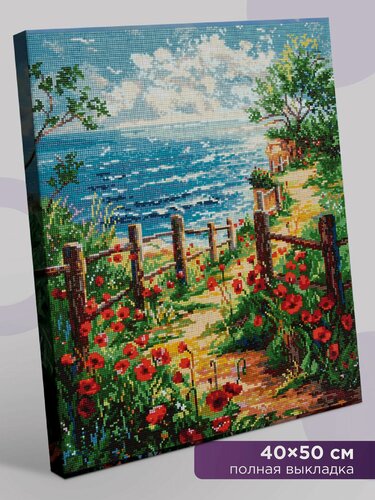 Изображение товара Алмазная (кристальная) мозаика с холстом на подрамнике 50 х 40 см "фрея" ALPD-300 "Тропинка к морю"